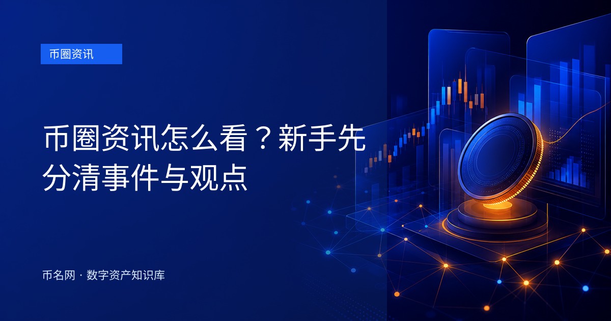 币圈资讯怎么看？新手先分清事件与观点