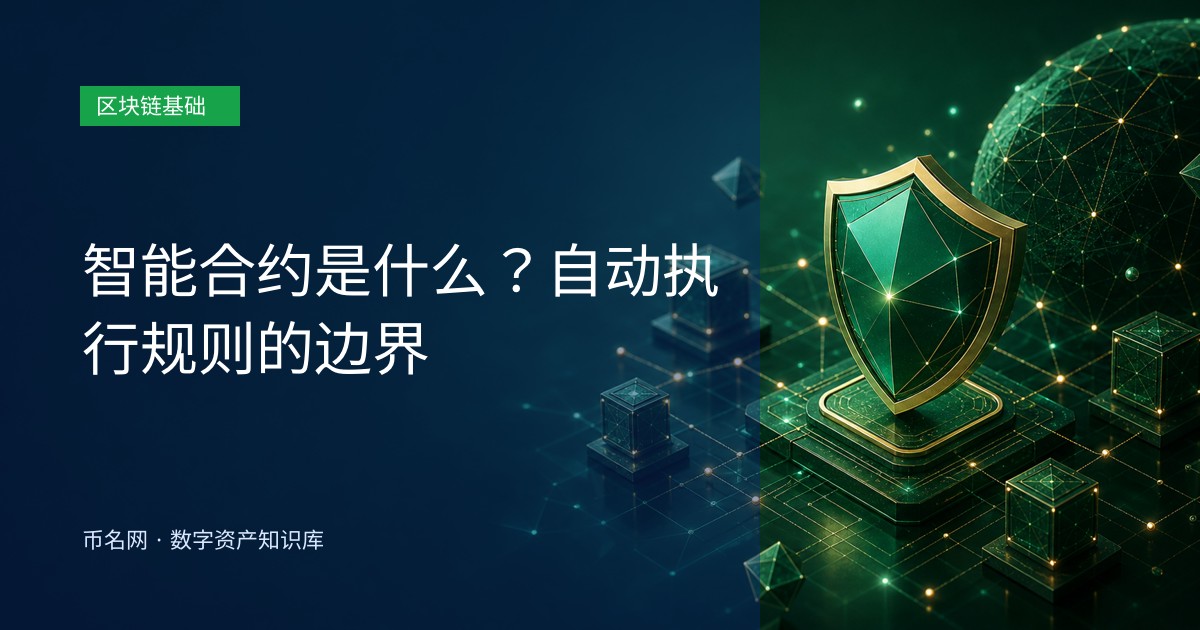 智能合约是什么？自动执行规则的边界