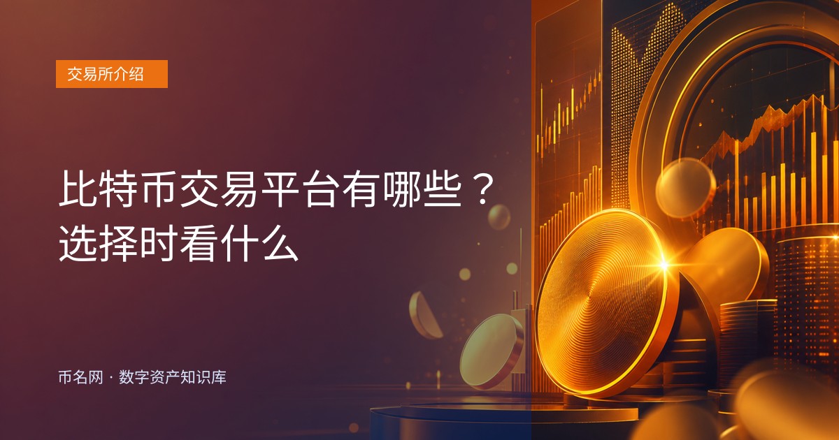 比特币交易平台有哪些？选择时看什么