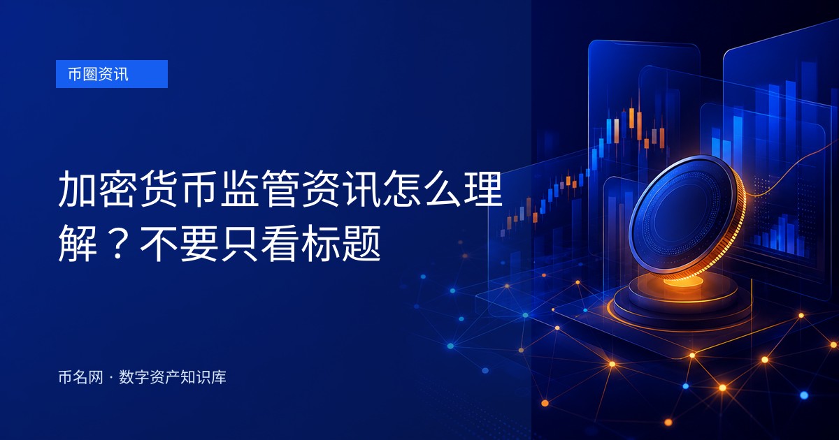 加密货币监管资讯怎么理解？不要只看标题