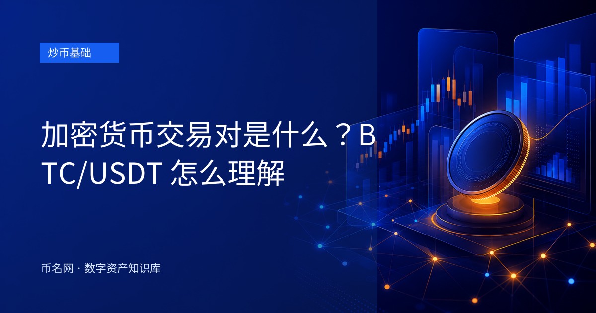 加密货币交易对是什么？BTC/USDT 怎么理解